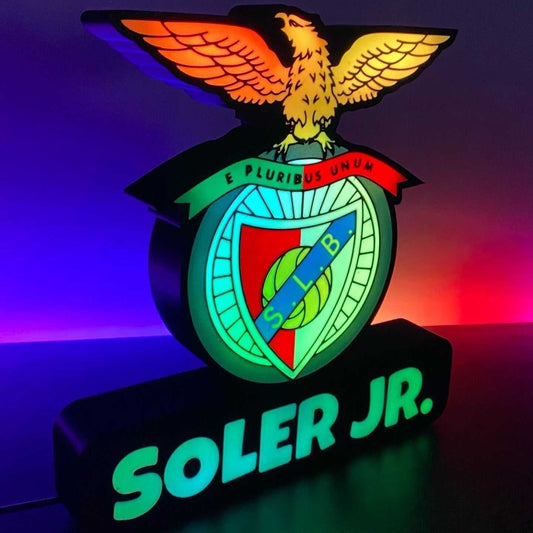 Benfica LED lamp for football fans – personalized gift