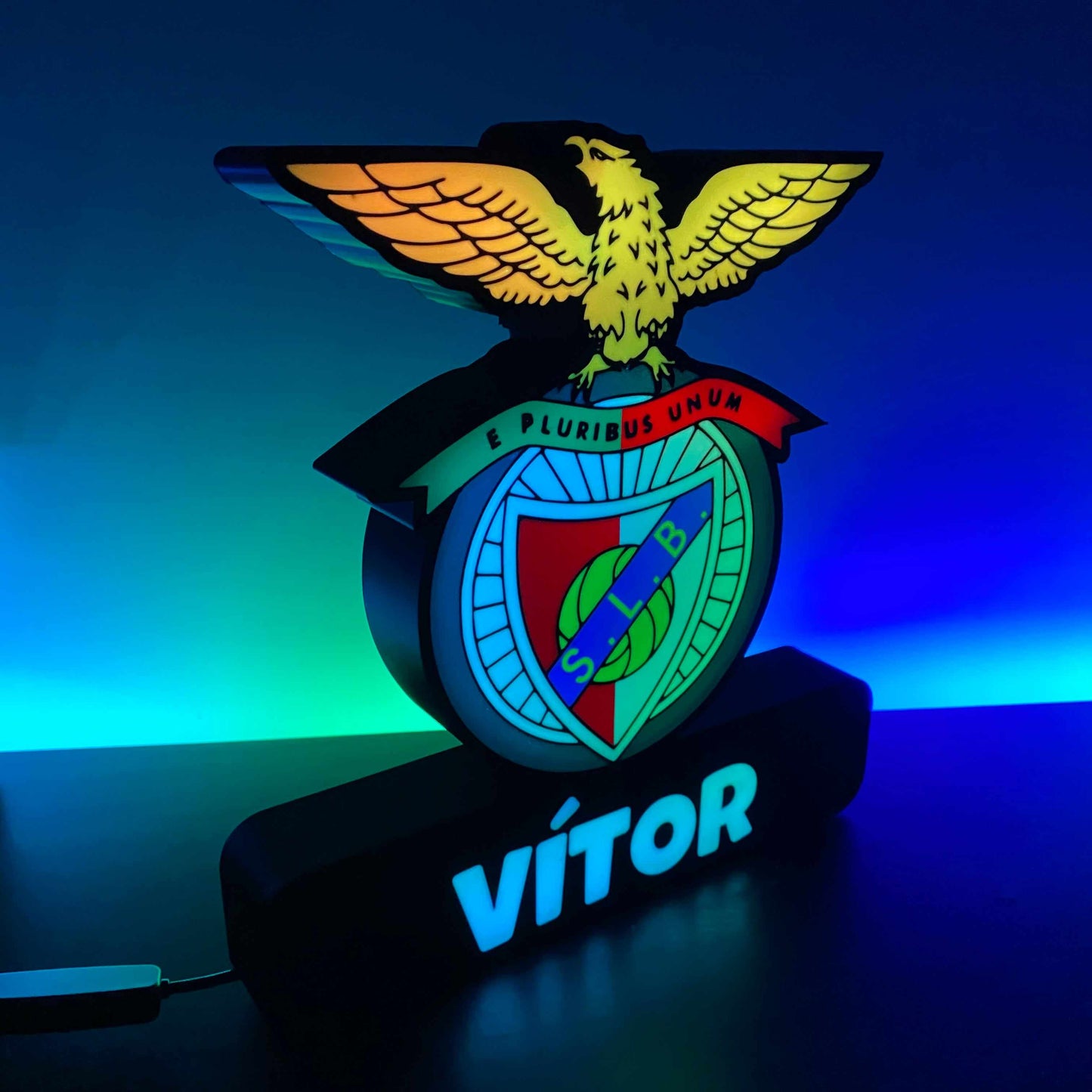SL Benfica personalized night light LED decor
