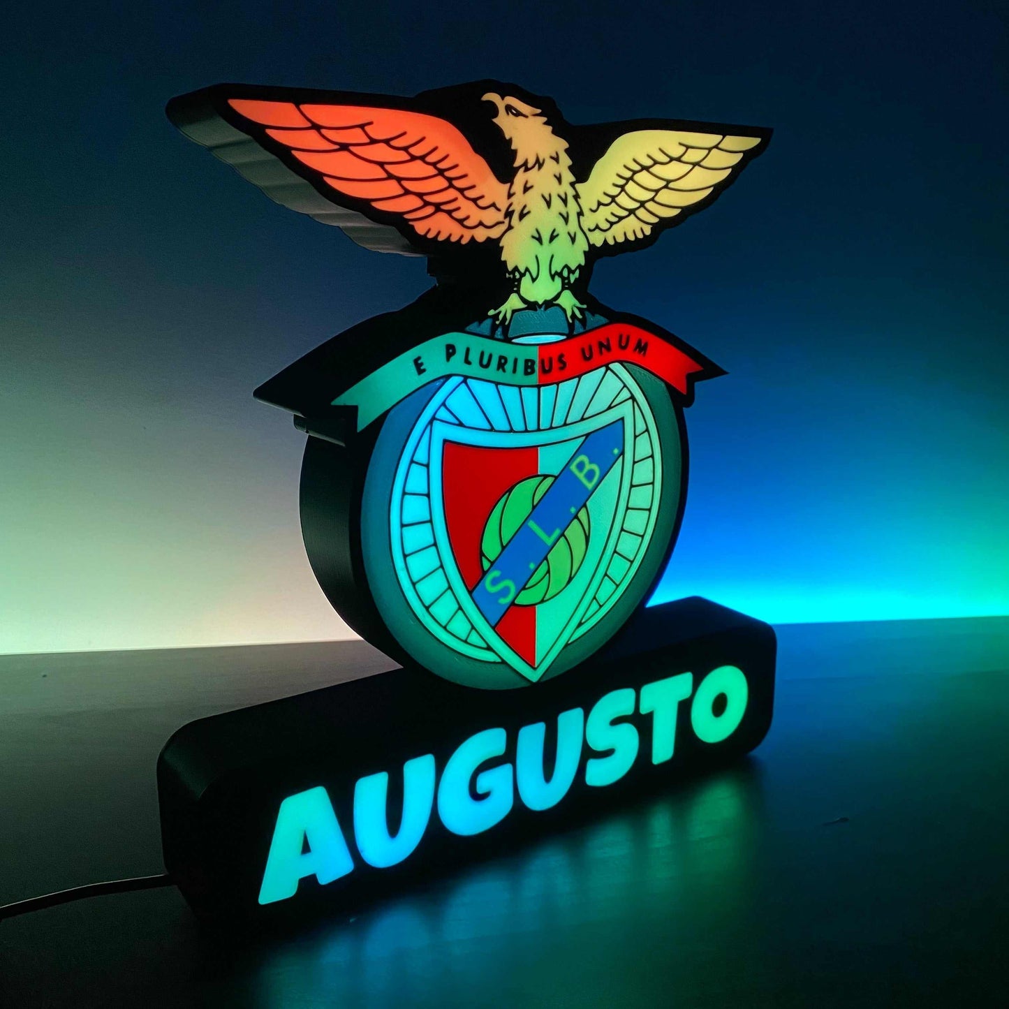 SL Benfica LED lamp with personalized name engraving