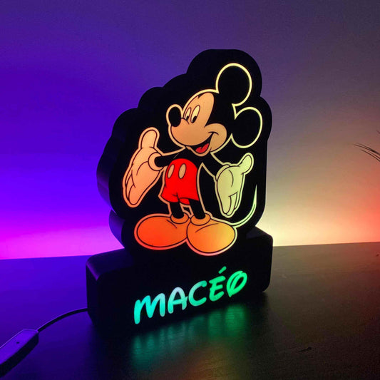 Personalized Mickey Mouse Lamp with custom name