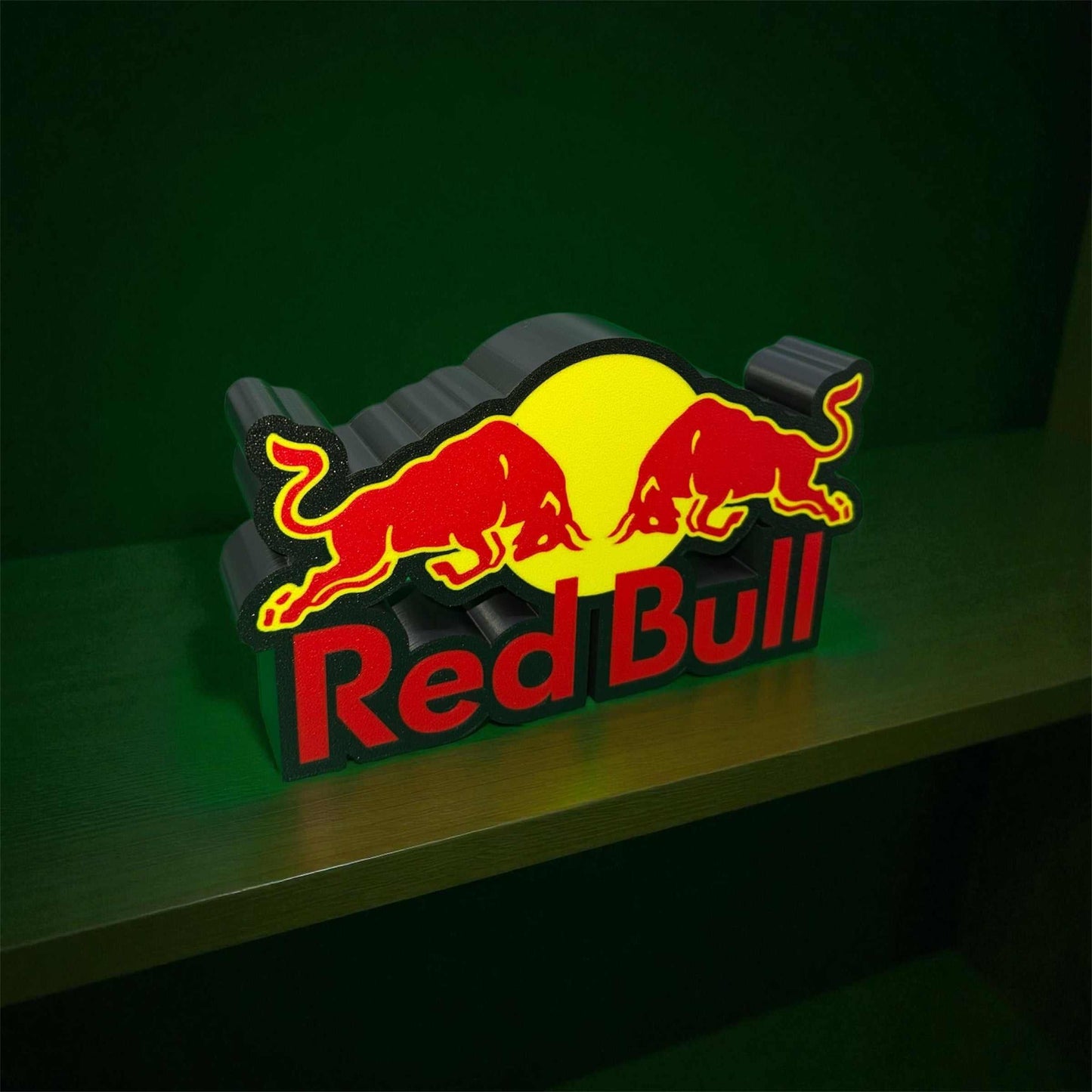 Red Bull LED lamp perfect for bedroom or office