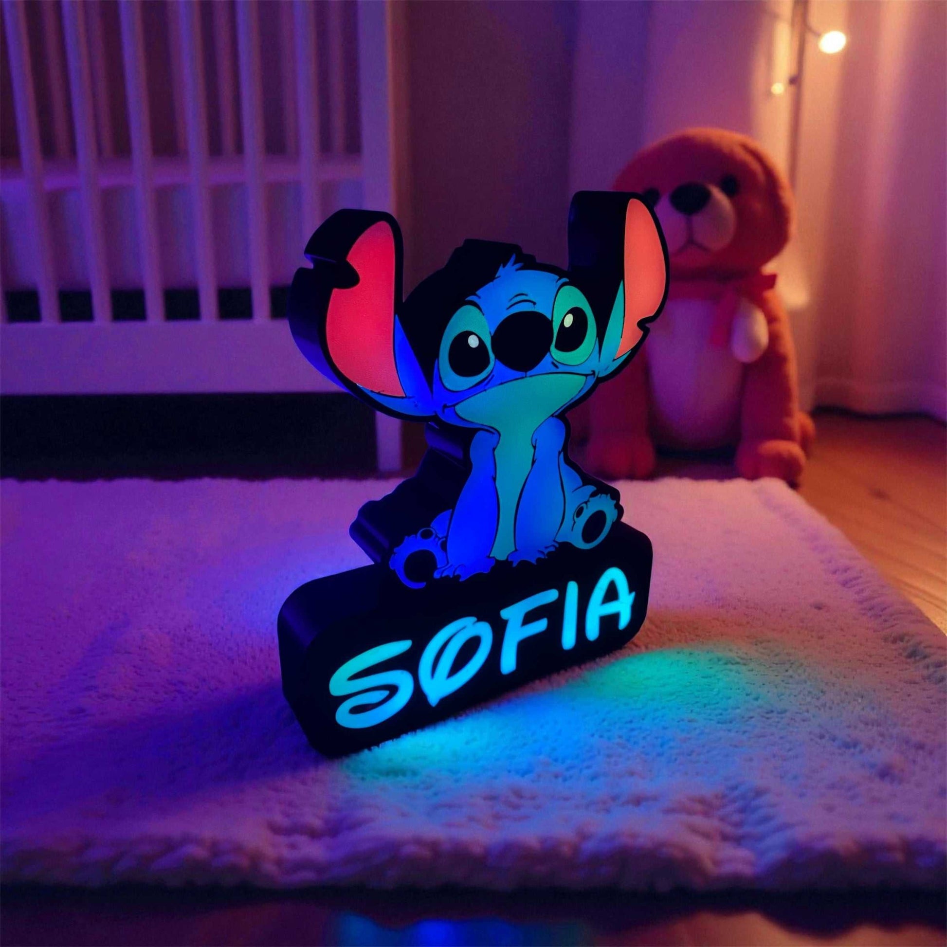 Stitch personalized night light for bedroom decor