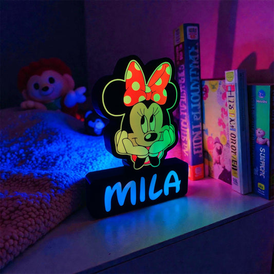 Disney Minnie Mouse LED lamp for kids room decor