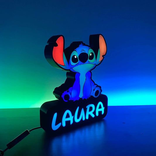 Personalized Stitch Lamp with custom name